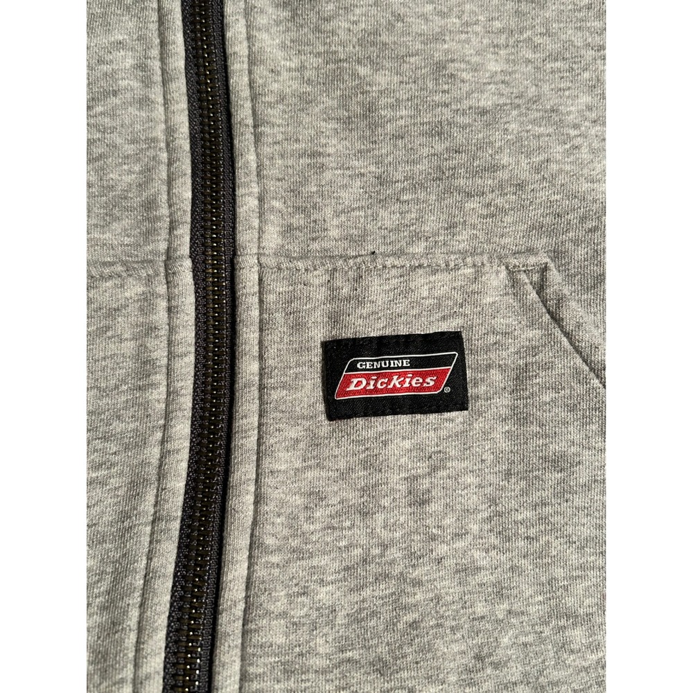 Genuine Dickies Men's Full Zip Hoodie Heather Gray Fleece Sweatshirt Size Medium - Picture 6 of 8